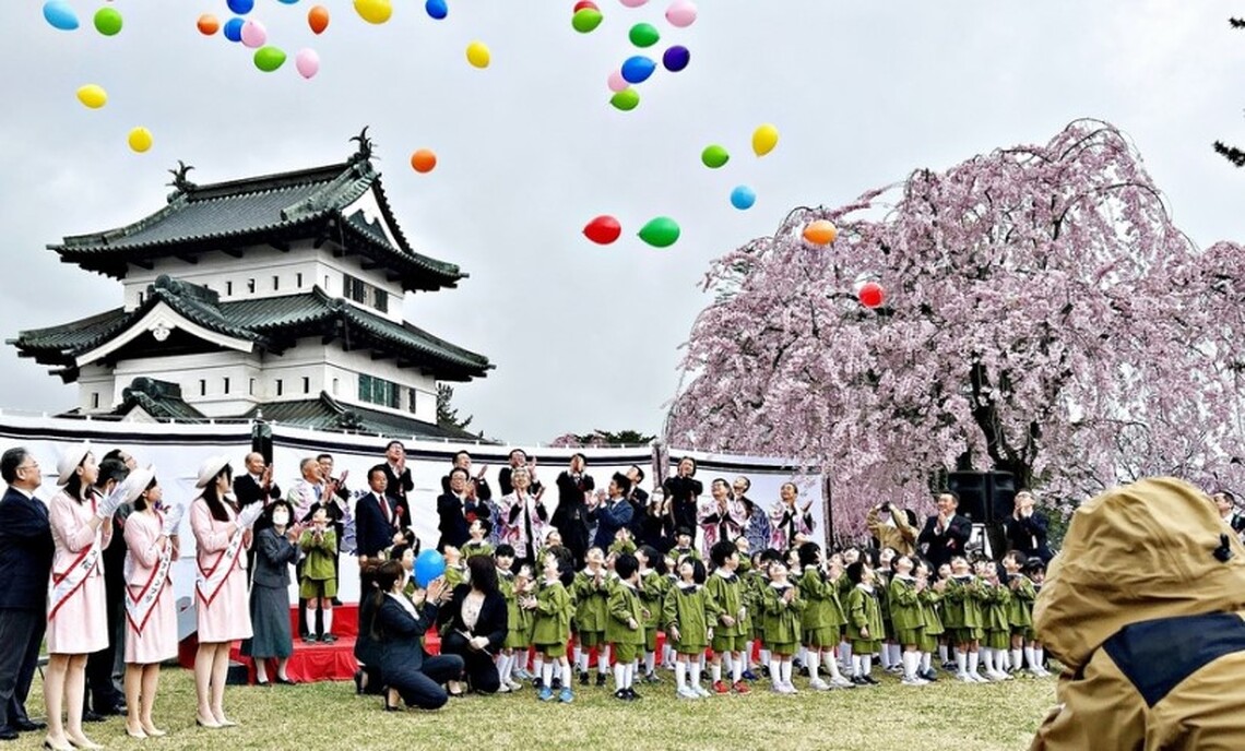 日本青森弘前市櫻花祭開幕臺南專人與會交流