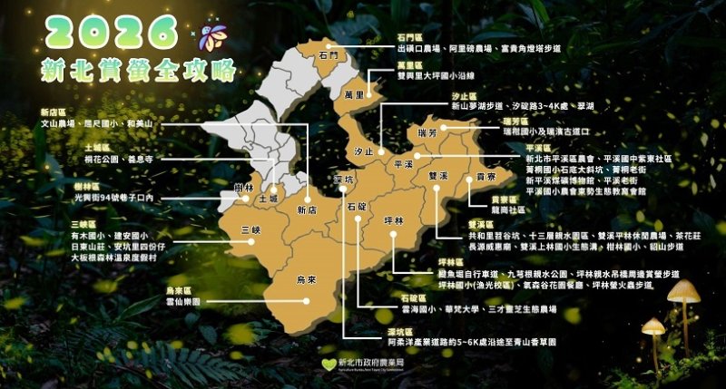 新北推46處賞螢秘境全攻略 絕美「螢」河這樣追 新聞圖片