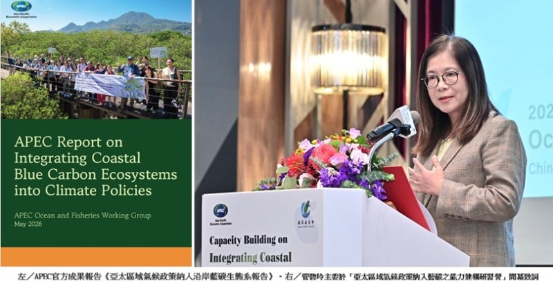 APEC首本藍碳報告來自台灣!管碧玲:確立台灣海洋專業話語權
