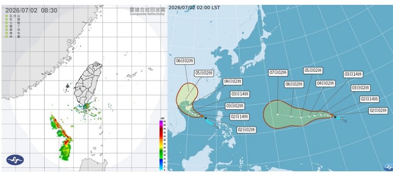 2熱帶低壓恐成颱!今各地晴熱 午後雷雨範圍曝光