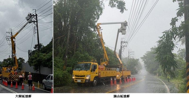 巴威颱風來襲 台電鳳山區處全力搶修 已復電逾94%