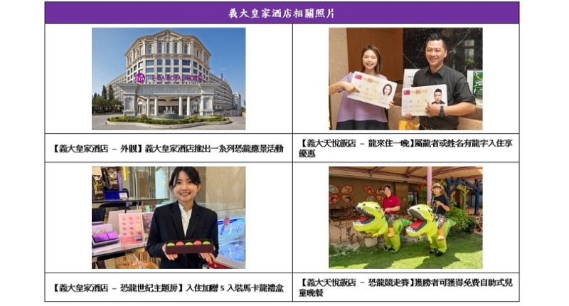 恐龍穿越特洛「義」！ 義大皇家住恐龍主題房送馬卡龍  天悅爽玩恐龍競走