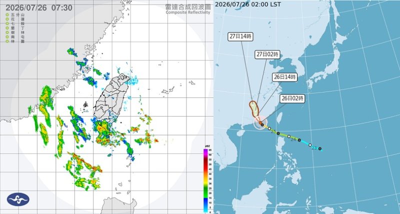 「紅霞」凌晨登陸中國廣東！ 今台灣各地高溫上看36度