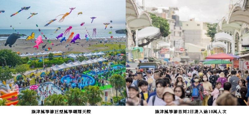 高雄旗津風箏節首週末吸引逾10萬人次　老街人潮旺、商圈買氣熱