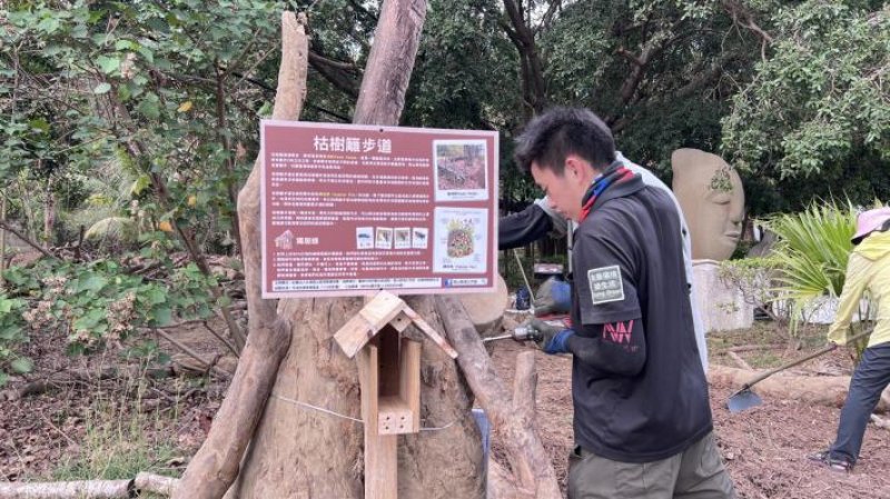 台南虎頭埤風景區枯樹籬步道生態復育有成