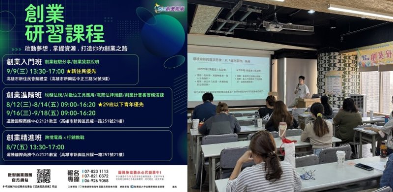 直擊創業know-how！高分署開專班助攻貸款圓夢