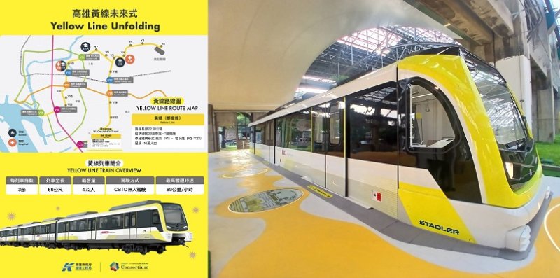 高雄親子遊樂園區8/8即將正式開幕  黃線列車模型搶先亮相展現軌道新未來