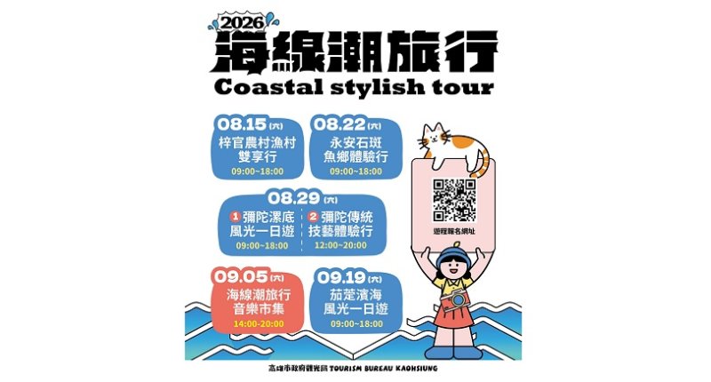 盛夏走訪北高雄海線！ 「2026海線潮旅行」開放報名  五大主題遊程帶你漫遊漁村風光