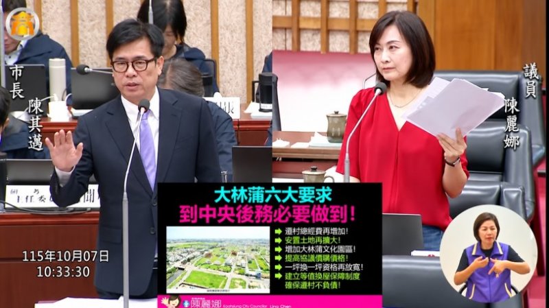 陳麗娜提九大議題盼勿忘高雄　陳其邁：不管在哪裡都會關心高雄