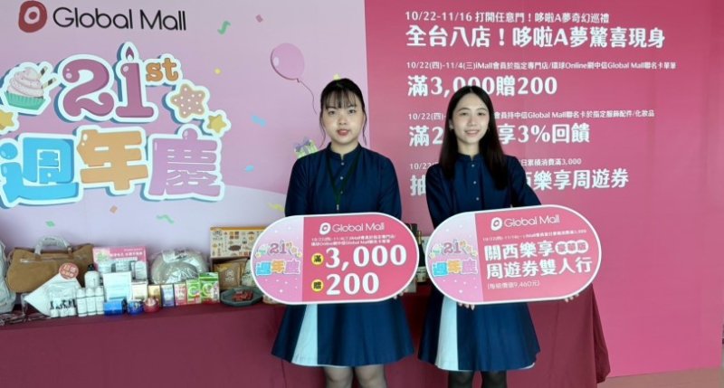 Global Mall新左營車站週年慶開跑! 搶攻會員經濟  消費滿額加碼點數2倍送