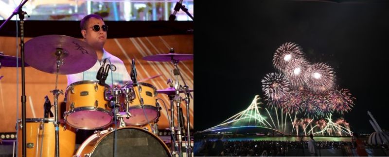 夢想與勇氣點亮觀音亭夜空!全盲鼓手呂家豪感動全場 璀璨煙火成今夜最大亮點